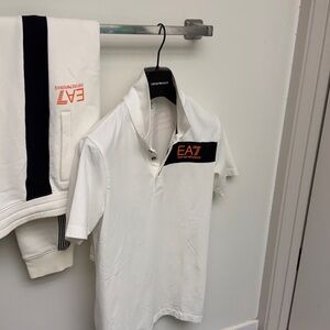 Vintage 1990s Emporio Armani EA7 Polo M slim fit Lycra cotton